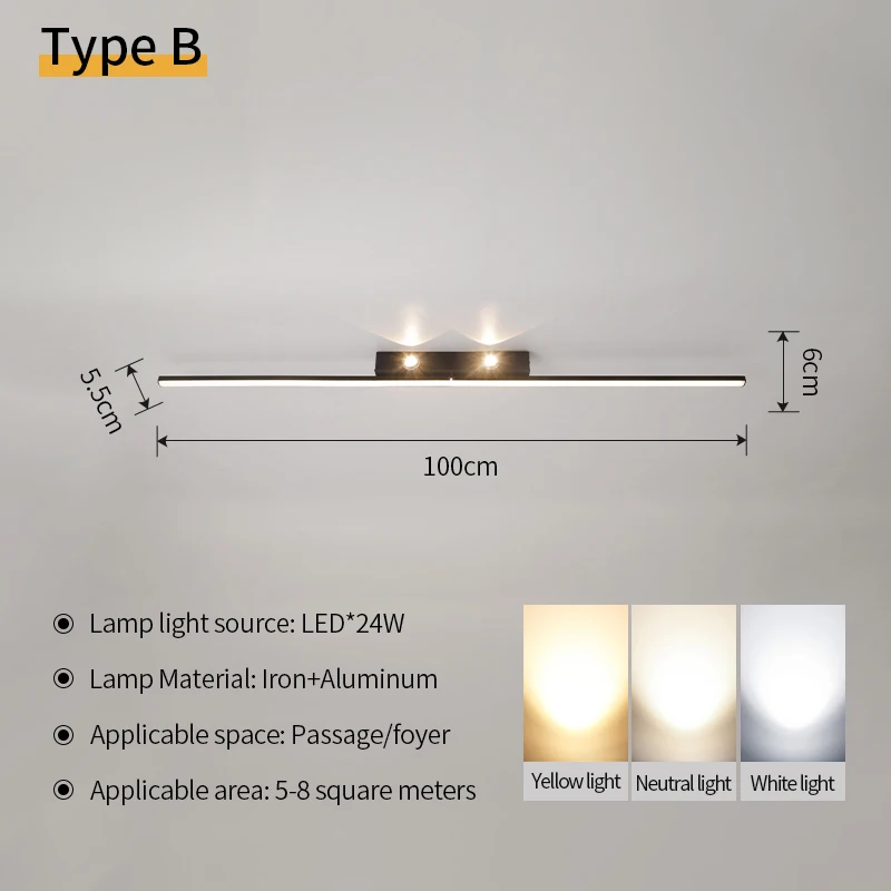 ตัวเลือกสินค้า โคมไฟเพดาน LED 3 สี ตกแต่งบ้านสไตล์โมเดิร์น