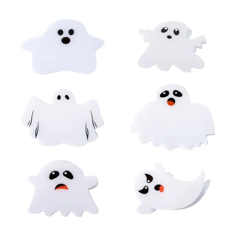 Halloween Ghosty Shape Woman Teens Ponytail Hair Claw Delicate Hair Clip Taking Photo Hair Accessories Dropship 1 set of multi function money organizer delicate cards book portable money binder