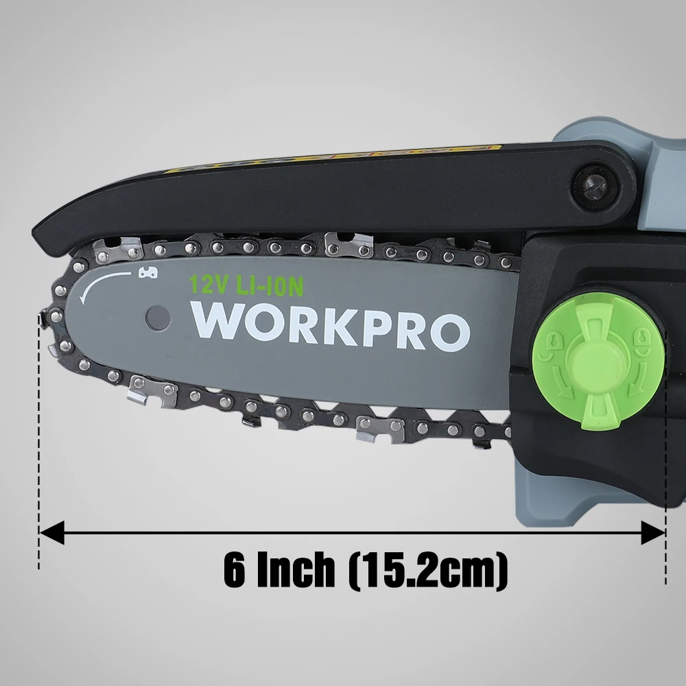 WORKPRO 12V Inch Mini Wood Cutting Chainsaw Cordless Electric