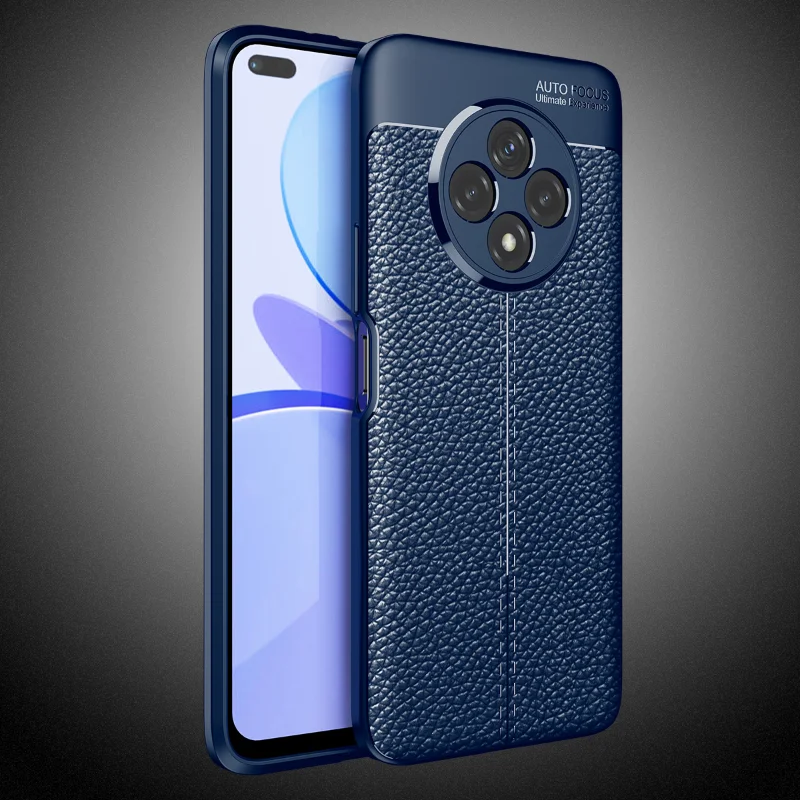 

Soft Solid Color Leather Silicone Rear Cover Mobile Phone Case for Huawei Enjoy 9 7S P Smart 10 Plus Honor 9X Premium 20 20s
