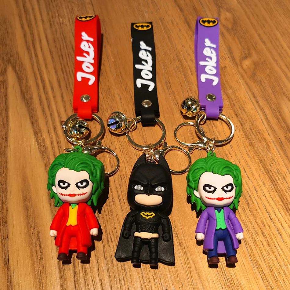 Anime dibujos animados Marvel Batman Joker imagen muñeca llavero Linda  serie de Halloween llavero colgante adornos joyería regalos para amigos