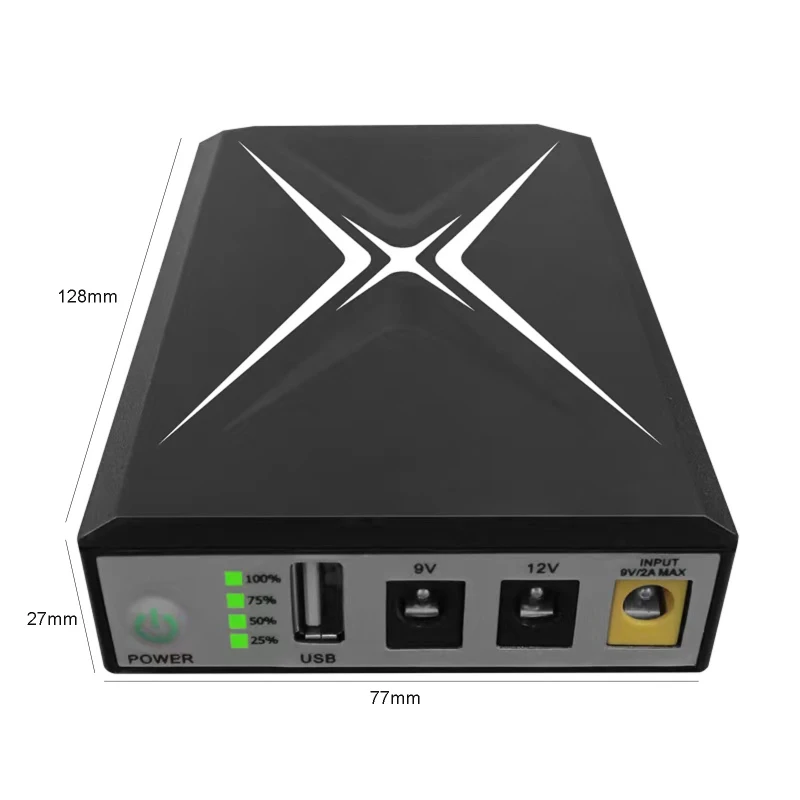 5.5x2.5mm 9V/12V1A uninterruptible power supply USB 5V2A UPS battery backup with cable for wifi camera speaker