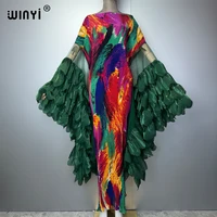 Robe plissée élastique WINYI, tenue de plage, kaftan, abaya, robe de soirée de luxe Dubaï, robe longue pour femme musulmane. 6
