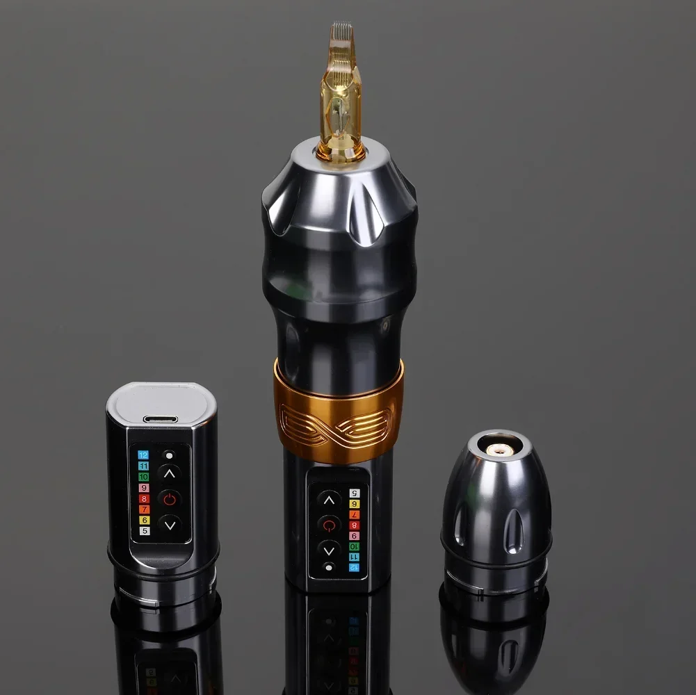 EXO Wireless Tattoo Machine Kit Coreless Motor 2400mAh Dual Battery Tattoo Rotaty Pen Gun For Artist tattoo supplies tattoo kit tattoo pen tattoo motor