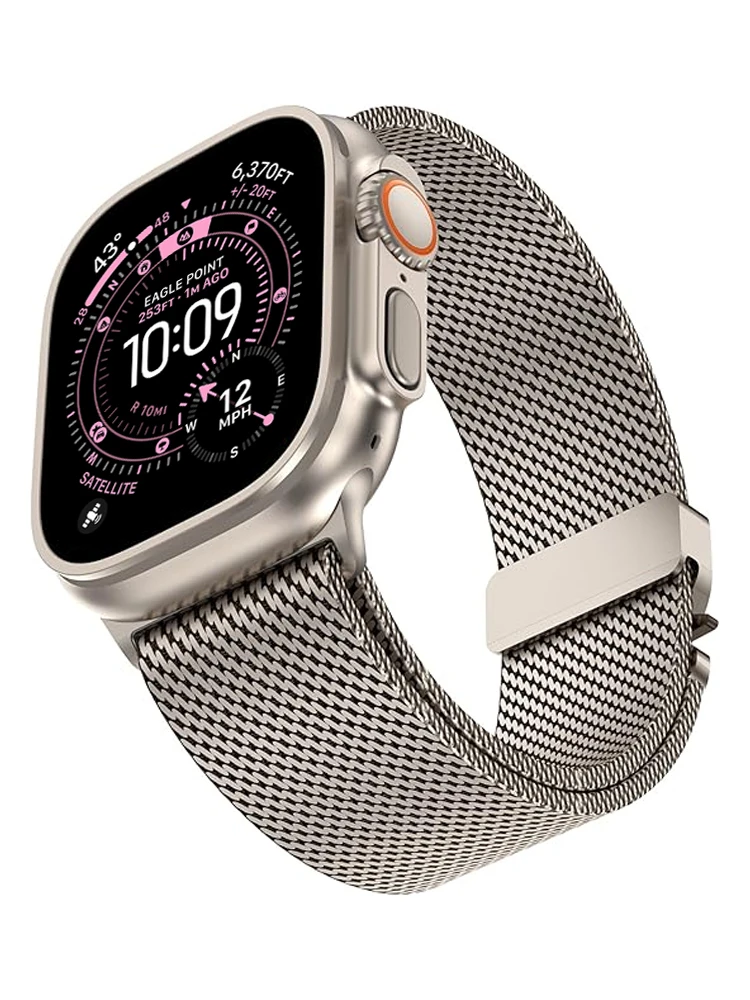 Elegant Titanium Milanese Apple Watch Band Bracelet