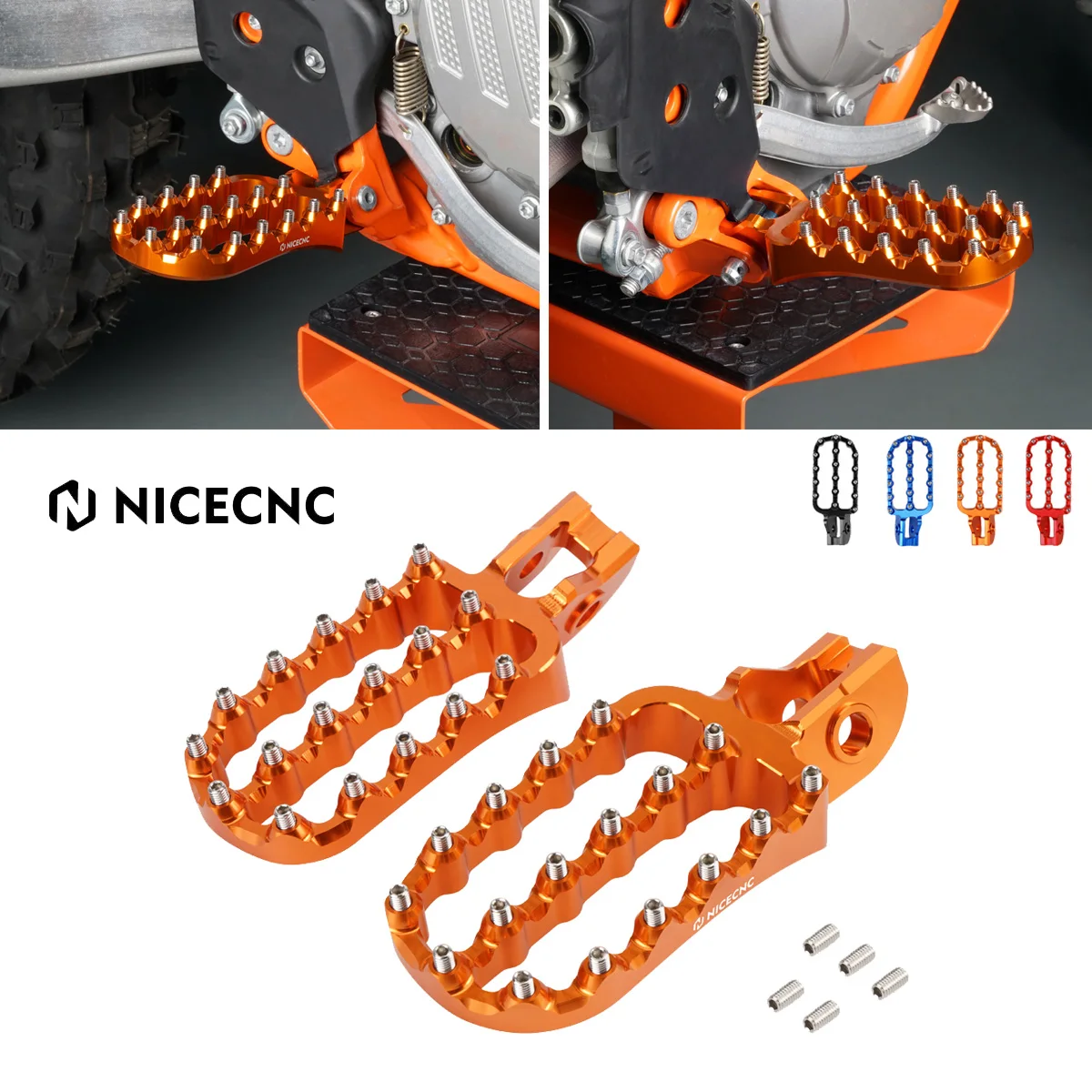 NiceCNCWideFootRestFootrestFootpegforKTM125250300350400450