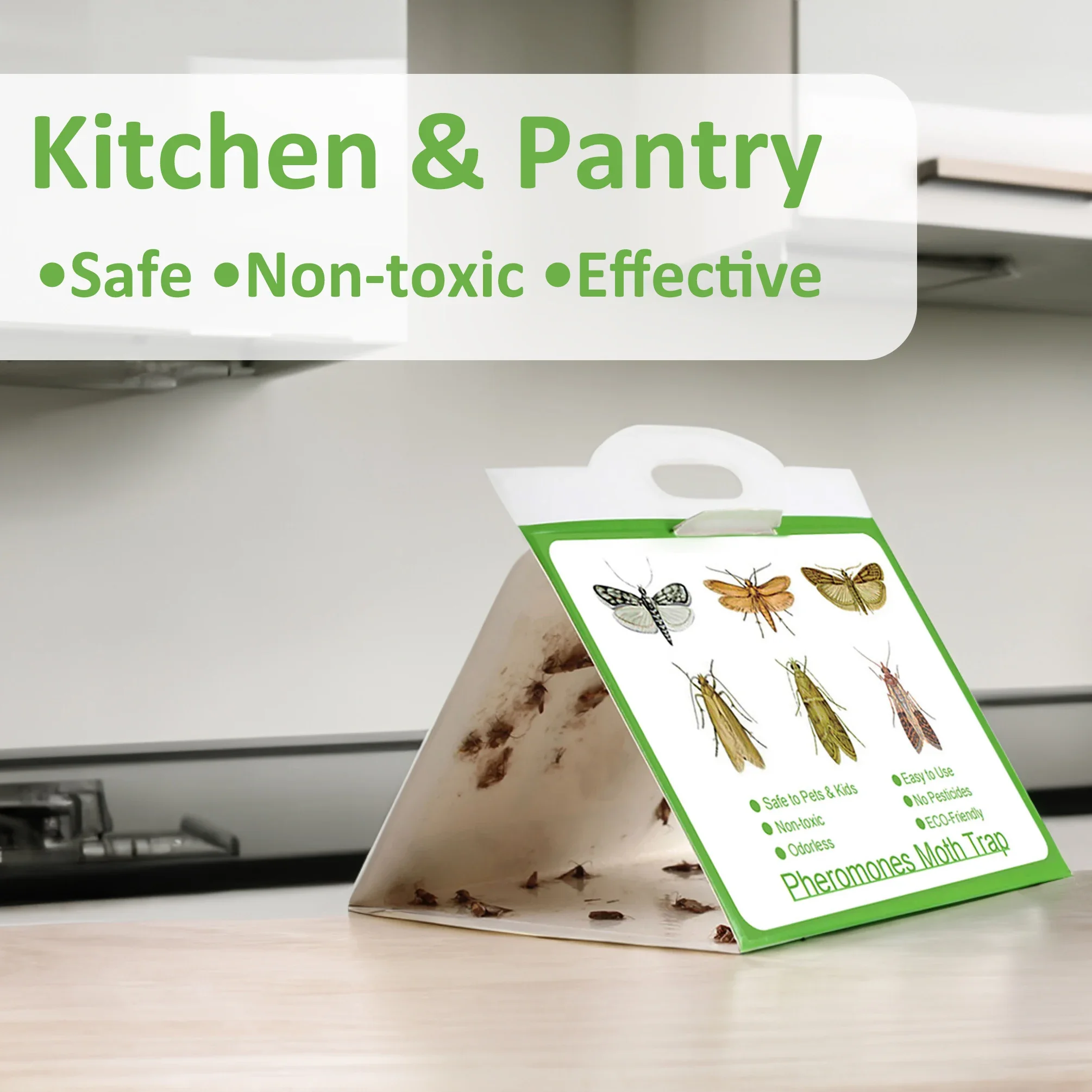 Moth trap Pantry clothes kitchen food Indian Moth sticker killer Sticky glue pheromone for home restaurant pest control