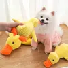Dog Calming Duck Pet Plush Toy Bite Resistant Sleeping Sound Making Small Yellow Duck For Small Dogs Golden Retriever Chew Toys 4