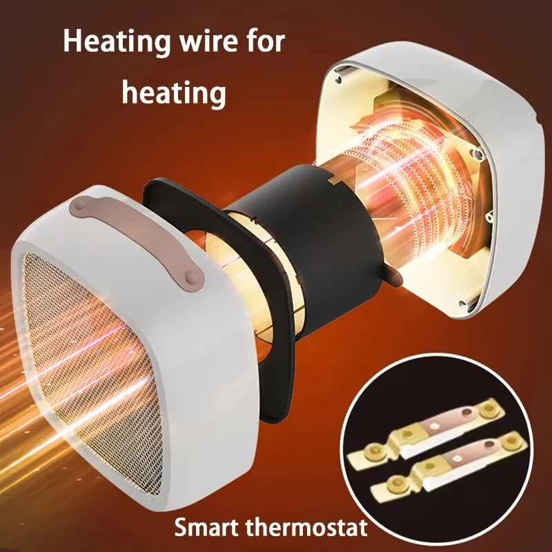 Xiaomi Mijia Portable Electric Heater Small Space 500W Fast Heating Lightweight Desktop Warm Air Heater Indoor Office Warmer Fan 5