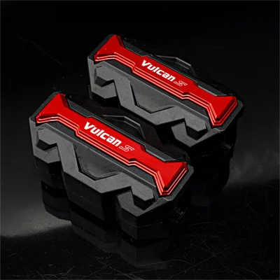 VULCANS Motorcycle Crash Bar Bumper Engine Guard with Decorative Block