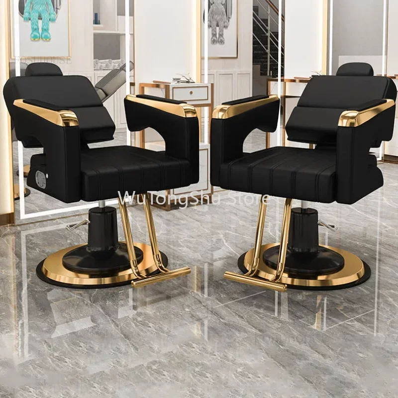 Durable Hair Barber Chairs European Swivel Stool Apartment Hairdressing Chair Dressing Room Back Armchair Beauty Salon Furniture