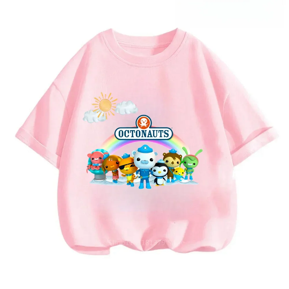 Fashionable Summertime Style! Octonauts Anime T-shirt for Boys and Girls Softly Simple Print Streetwear for Kids' Casually Look 5