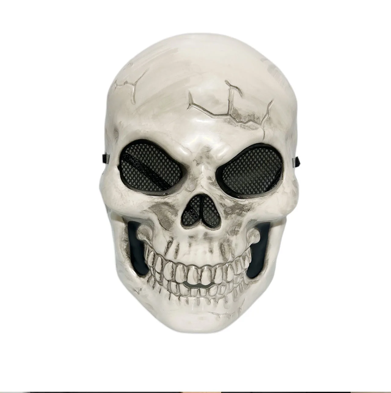 Halloween Full-Face Skeleton Mask - Scary Cosplay & Haunted House Costume Prop