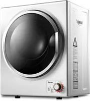 Electric Portable Clothes Stainless Steel Tub Laundry Dryer, for 4 Automatic Drying Mode, White 1
