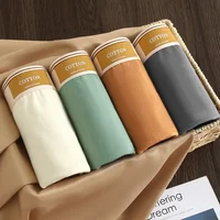 Pure Cotton Breathable Boxer Shorts for Men Antibacterial Comfortable Underwear Teenage Boys Short Pants Home Clothes