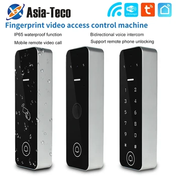 Wifi Home Video Intercom 1080P Video Doorbell Camera Biometric Fingerprint Access Control System Apartment Tuya Smart Life IP65 1