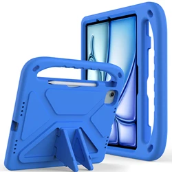 Durable Kids EVA Foam iPad Case with Handheld Design for iPad mini 6 7 (Blue)