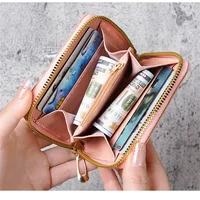 Portefeuille court de dessin animé japonais et coréen pour femme, mini porte-monnaie portable de grande capacité avec fermeture éclair pour étudiante, nouvelle collection 2024 6