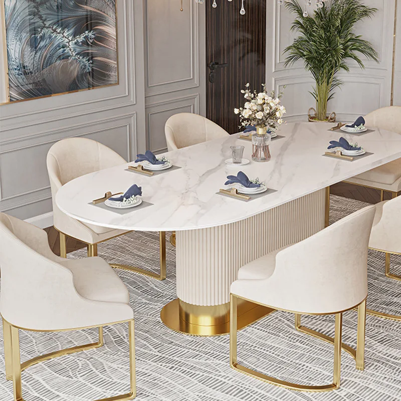 Extendable Oval Marble Table 4