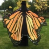 Fashion Butterfly Wing Polyester Beach Towel Cape Scarf Women Christmas Halloween Gift Summer Printed Towel Fashion Lady Clothes 3