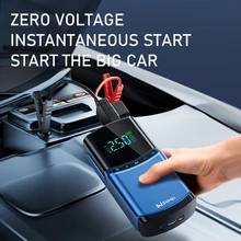 자동차 점프 스타터 디지털 타이어 팽창기, 비상 공기 펌프, 150PSI 공기 압축기, 12400mAh 피크 전류, 1000A 스타터 장치, 4 in 1