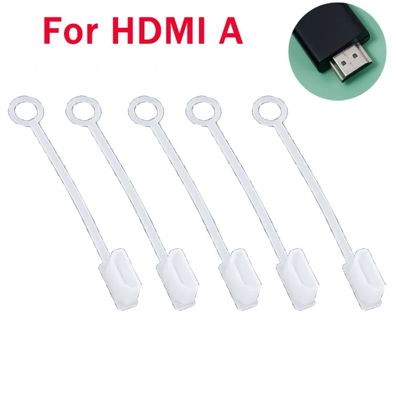 Type C Port Clear Dust Plug Cover with Anti-Lost Rope - Universal Protector Caps