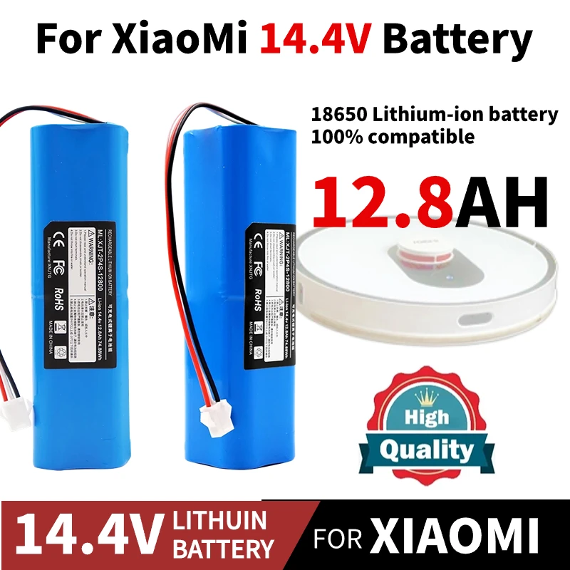 

Сменная литиевая батарея для робота-пылесоса XiaoMi Lydsto R1, перезаряжаемая литий-ионная батарея R1 с емкостью 12800 мАч
