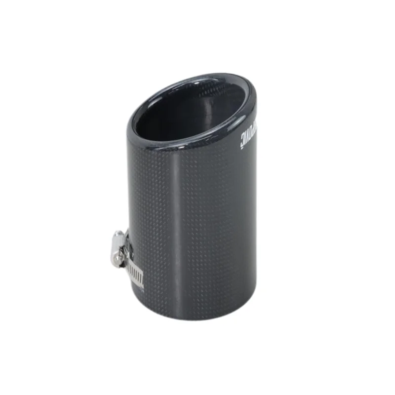 Exhaust Pipe Tip 1PC Car Universal Case Exhaust Tip housing Straight Edge Carbon Fiber Exhaust Muffler Pipe Tip Cover