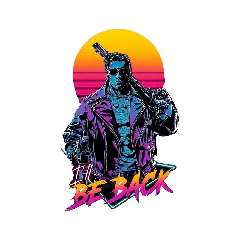 

13cm I Will Be Back Terminator Cover Scratches Car Accessories PVC Stickers Sunscreen and Waterproof Exterior Parts Personality,