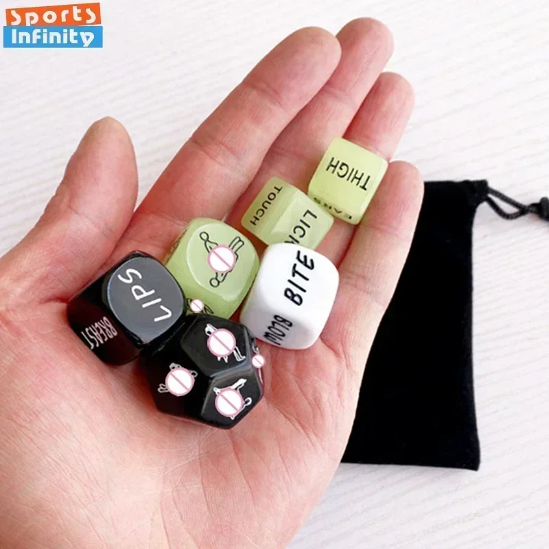 Colored Dice Set Date Night Dice Game Idea Romantic Couple Date Night Game Action Decision Games for Couple Sex Dices Game Dice Dice Set Acrylic Dice