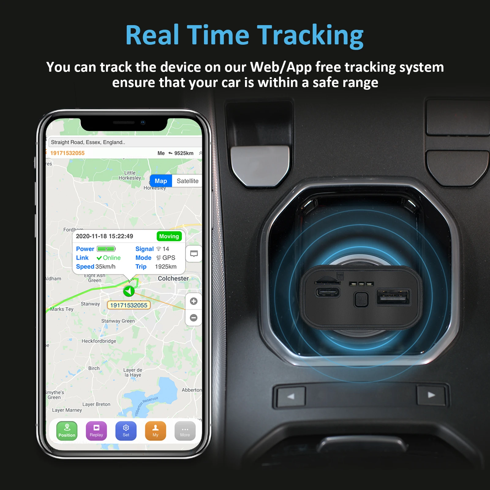 SinoTrack GPS Tracker Car Cigarette Lighter GPS Tracker ST-909 Car Phone Charger with Free Online Tracking APP