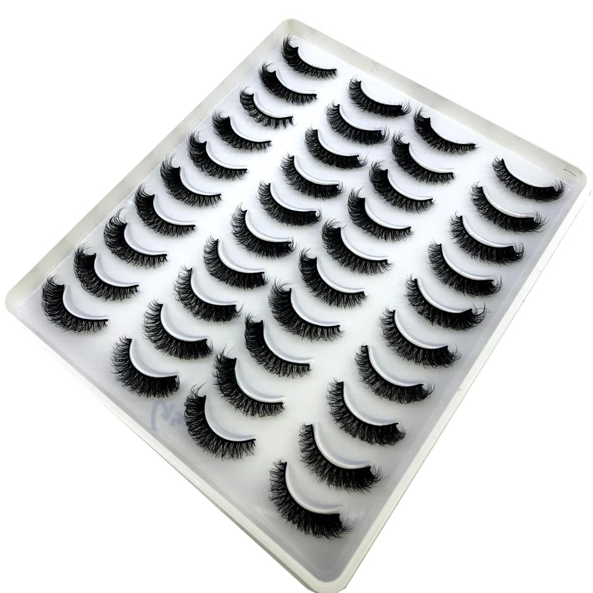 New 20 Pairs cat eye Eyelashes Natural 3D Mink Lashes Fluffy Volume Mink False Eyelashes Cruelty Free Wispy Lashes Makeup Cilios 3