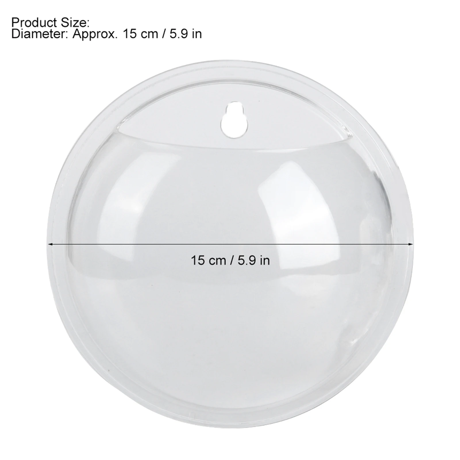 Mini Wall Mounted Hanging Transparent Fish Bowl Acrylic Fish Tank Aquarium Decoration 15cm Transparent Bowl