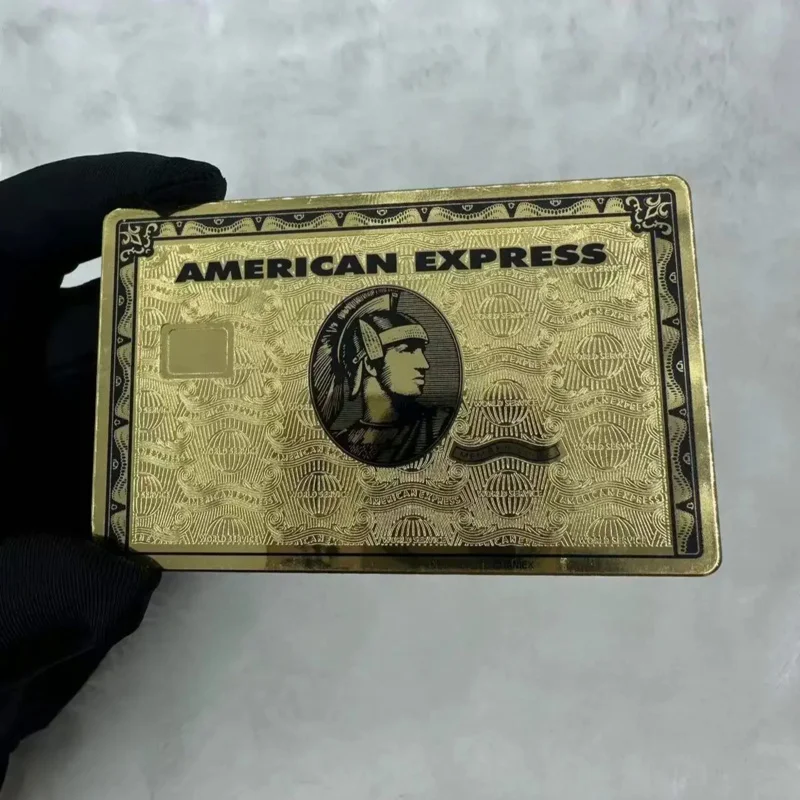 

Custom, gold american express card design aex bla card card joke card black movie props