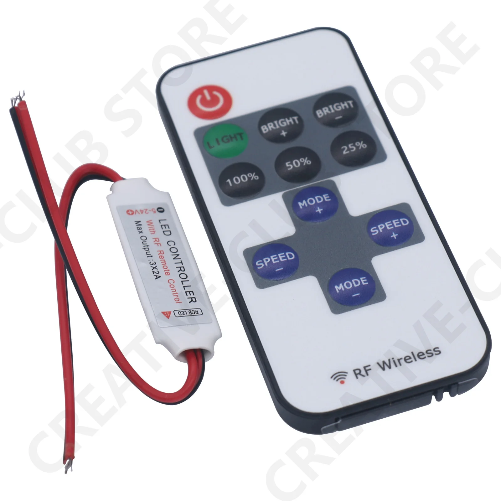 LED Dimmer Controller 12V Led Dimmer Controller 11key DC 5V 12V 24V RF Wireless Remote Control for LED Strip Light Single Color Intelligent Memory
