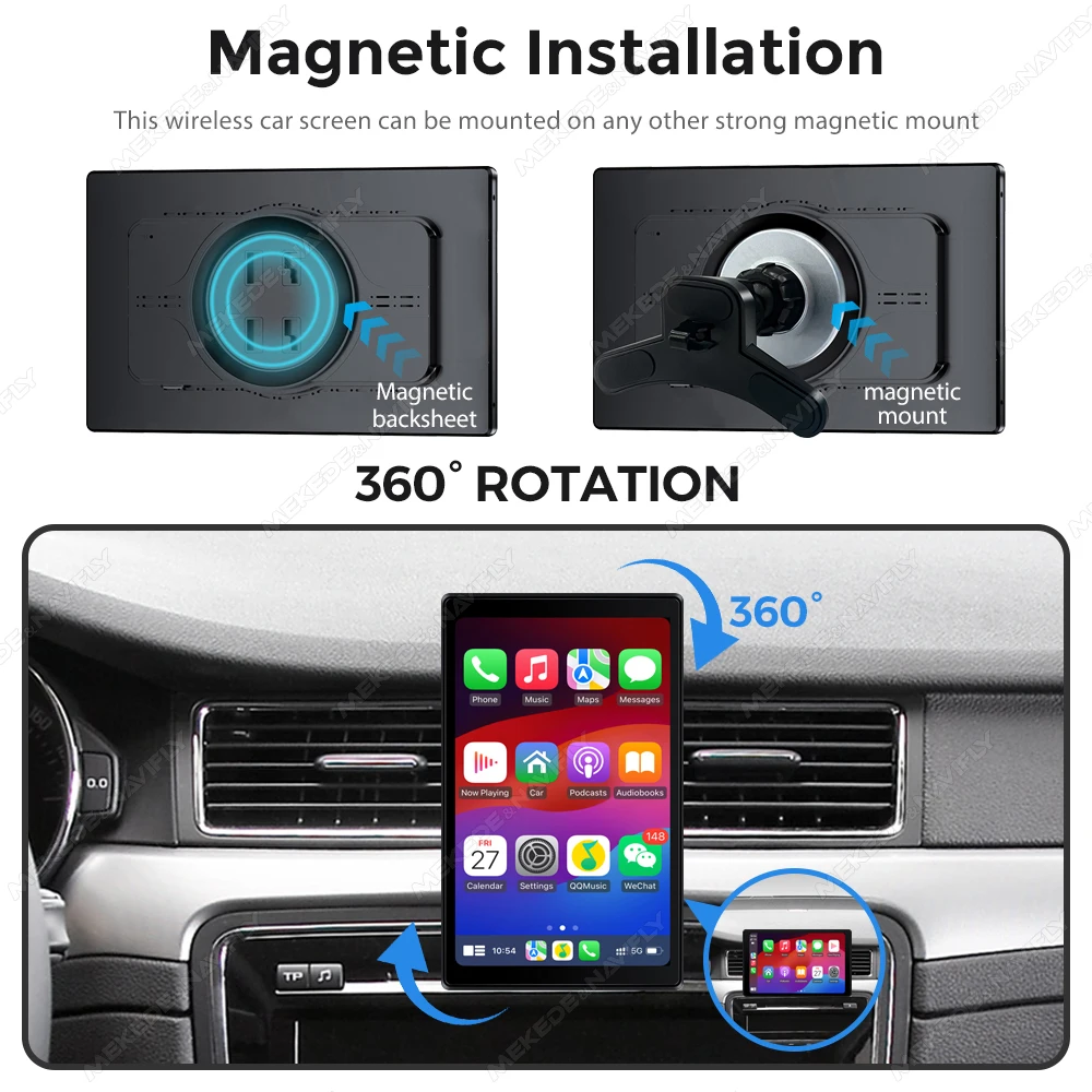 8inch Smart screen car intelligent systems Autoradio Car Radio Player Screen Multimedia Player Wireless Android Auto Carplay