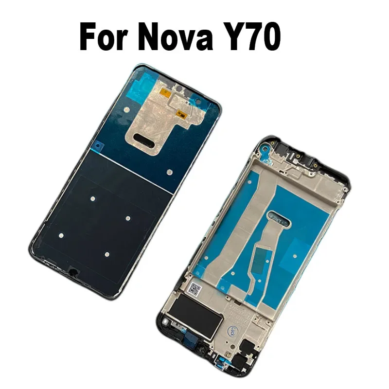 Оригинальная передняя рамка для Huawei Nova Y70, средняя рамка корпуса, лицевая панель, запчасти для держателя ЖК-экрана