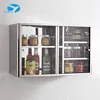 Popular stainless steel wall mounted kitchen  glass door cabinet 3