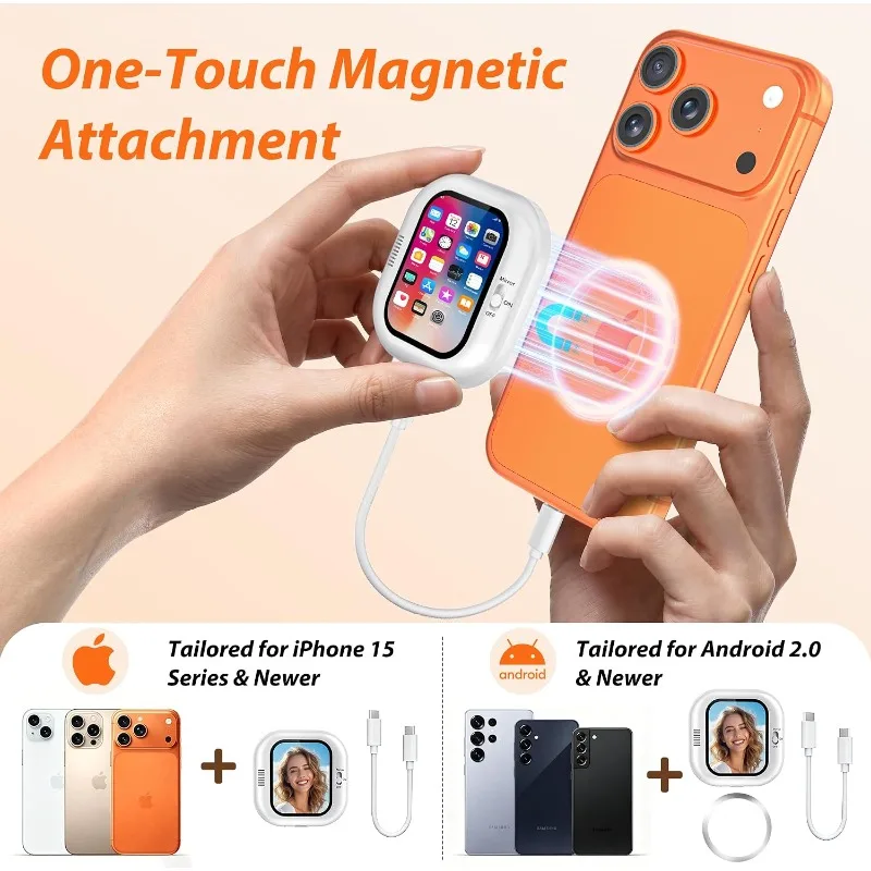 Compact Wireless Selfie Monitor with Back Screen and 1080P Resolution