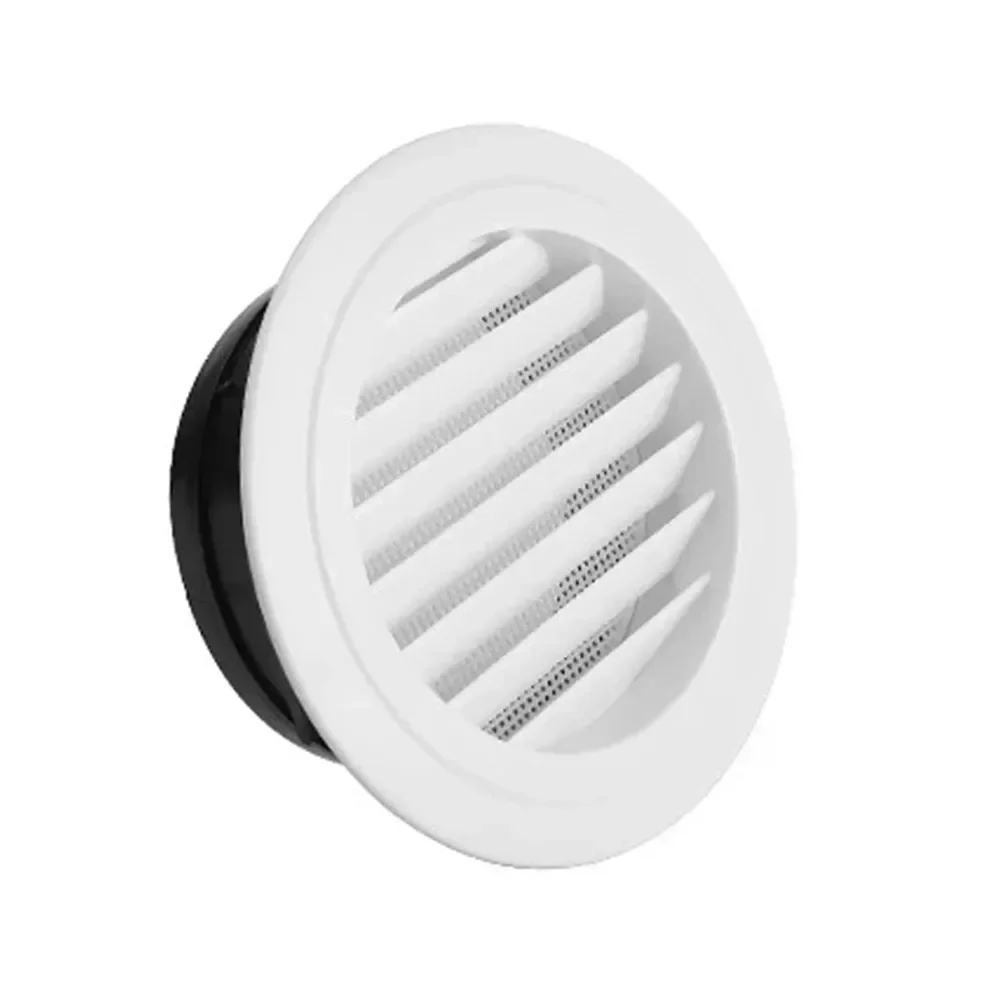 ABS Ceiling Wall Air Ventilation Cover Round Ducting Air Vent Grille Louver 75/100/125/150/200mm Kitchen Bath Outlet 1pc