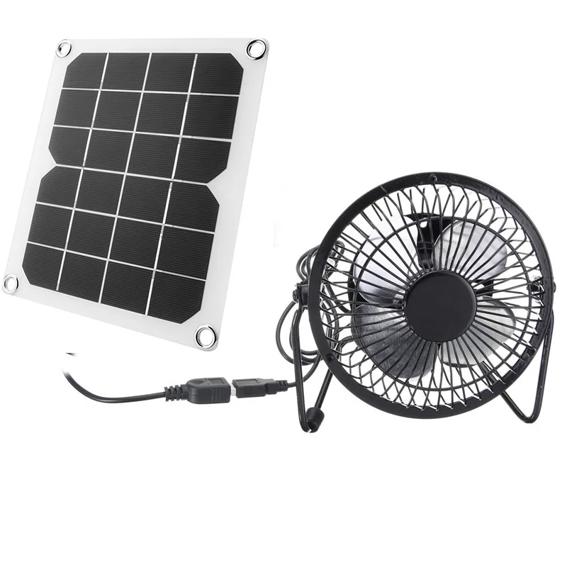 Mini USB Solar Panel Powered Ventilator Fan Portable Solar Exhaust Fan  Cooling for Home Office Outdoor Camping Dog Chicken House - AliExpress