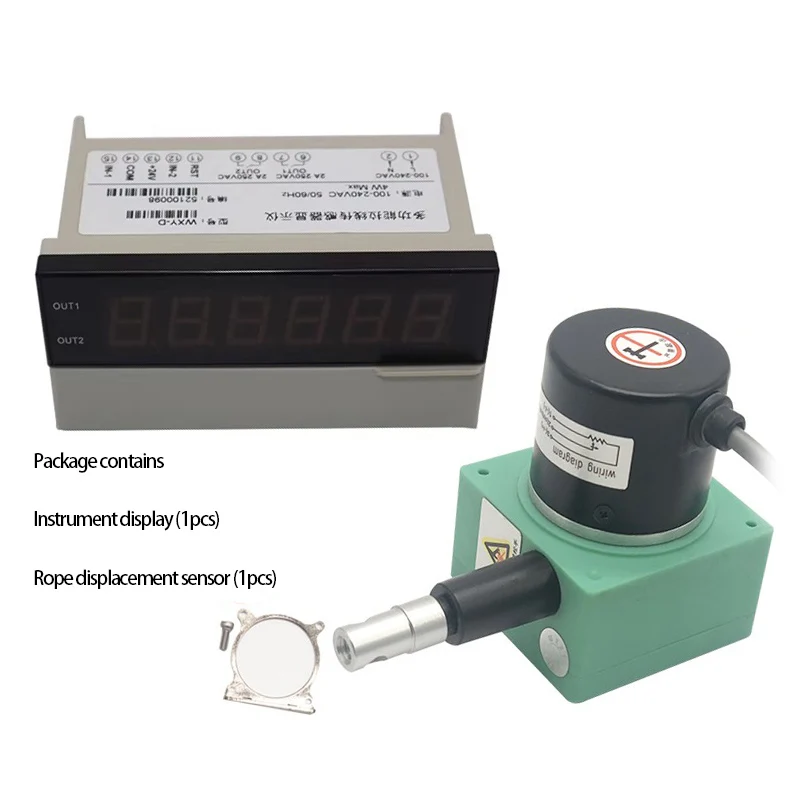 Codificador De Cable De Extracción Incremental - Rango 10-1200 Mm, Voltaje DC8-24V - Para Medición Lineal En Cilindros, Máquinas, Robots