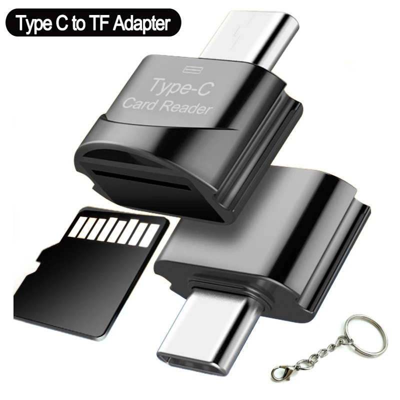 female usb to male phone jack adapter Type C To Micro-SD TF Adapter OTG USB Adapters Smart Memory Card Reader Micro USB To Type C Micro-SD Adapter for Xiaomi Macbook cell phone plug adapter