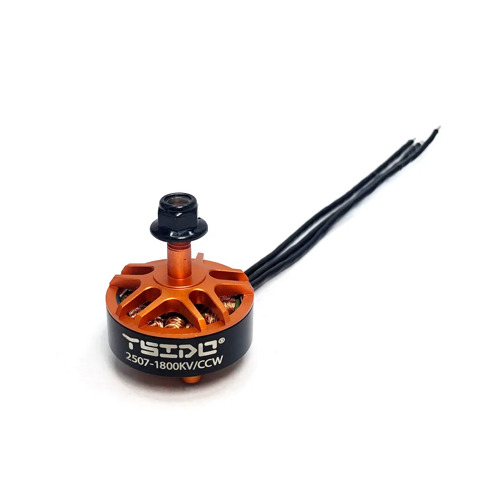 Les 4 moteurs YSIDO 2507 1800KV disposés en rang, prêts pour l'installation sur un drone 5 pouces.