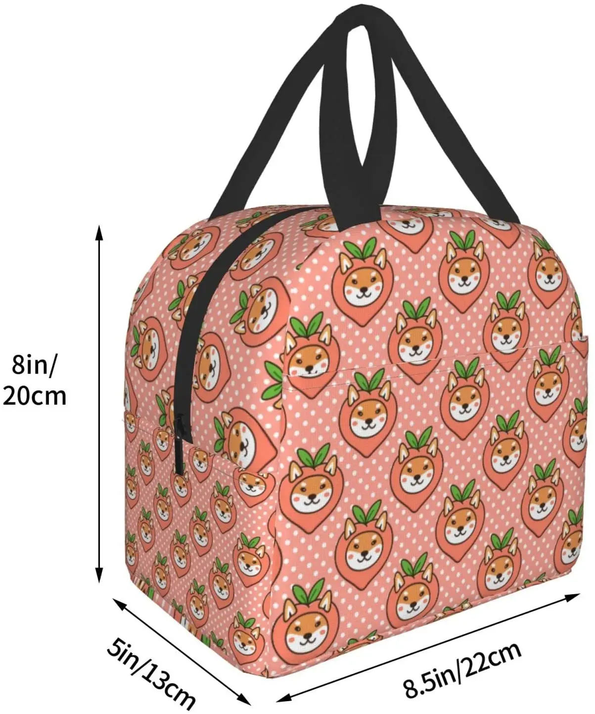 Kawaii dog of japanese breed shiba inu Lunch Box Bento Box Insulated Lunch Boxes Reusable Waterproof Lunch Bag Hiking Beach