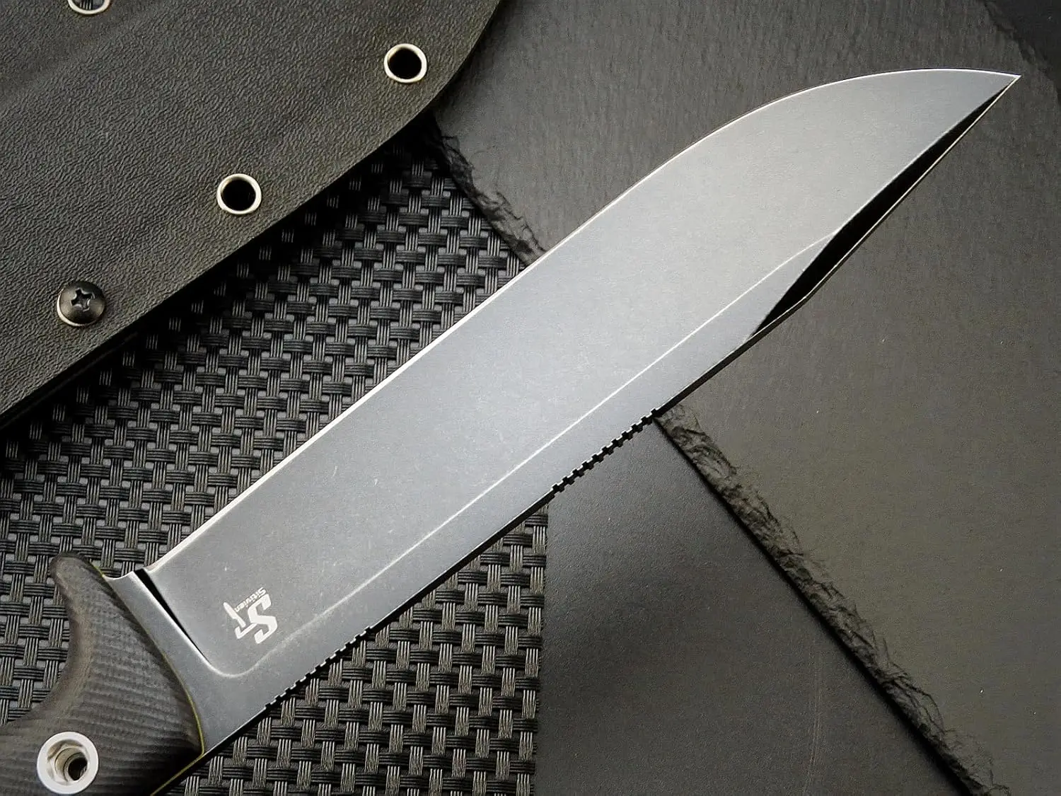 Sitivien ST12 Fixed Straight Knife DC53 Brushed Steel Blade G10 Handle Full Tang EDC Blade  Knife for Outdoors Camping Hunting 3