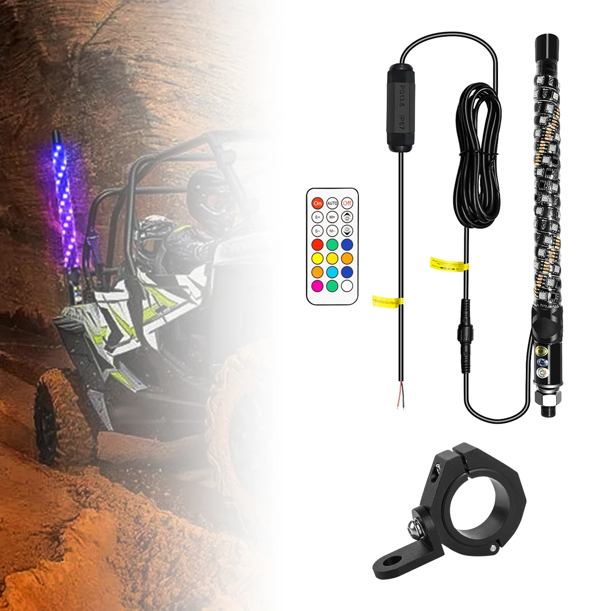 ตัวเลือกสินค้า ไฟ LED สำหรับรถ ATV UTV พร้อมแอปและรีโมทคอนโทรล