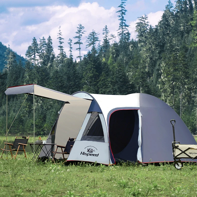 Grote luifel tent outdoor gratis verzending kampeeruitrusting bushcraft tent luxe barraca camping 4 pessoas outdoor - AliExpress