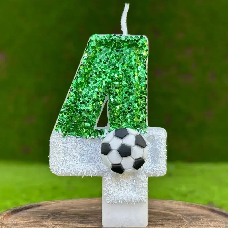 DIY Creative Football Numbers Birthday Candles Table Center Gifts Children Candle Decor Items Aesthetic Cake Candles Decoration
