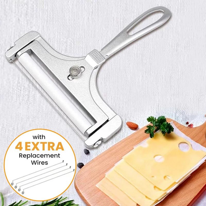 Cheese Slicer Adjustable Thickness Heavy Cheese Cutters With Wires For Soft Semi-Hard Butter